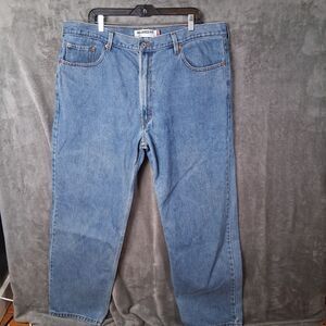 Y2K Levis 550 Relaxed Fit Mens 44x32 Inseam 30.5 Medium Stone Wash 2005